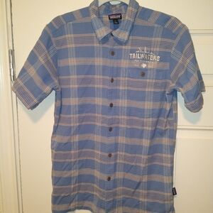 Patagonia A/C Organic Cotton Plaid Short Sleeve Button Up Shirt Men's sz Small